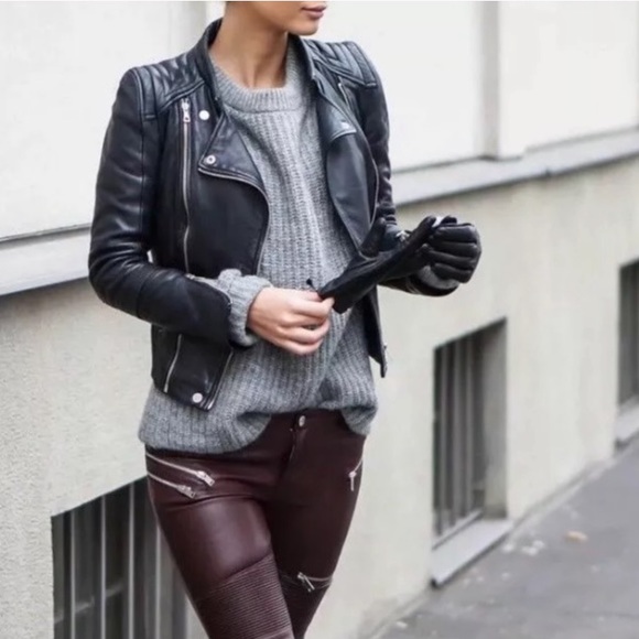 Zara Genuine Leather Moto Jacket ASO Kendall & Kylie Jenner, Size XS - Picture 3 of 16